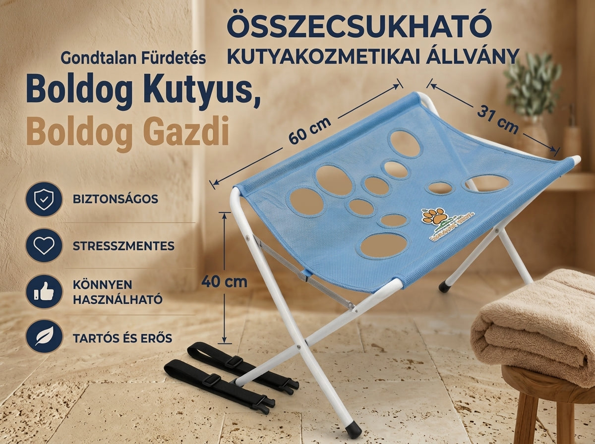 MancsMester – Összecsukható kisállat ápoló állvány