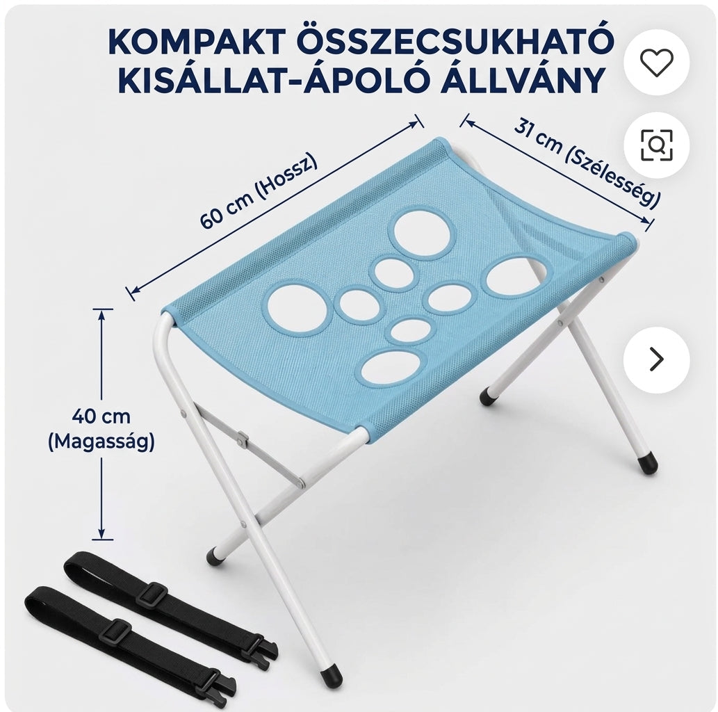 Kiskedvenc fürdető állvány - kompakt, könnyen kinyitható kutyafürdető